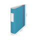 Pákový pořadač Leitz Cosy 180° - A4, celoplastový, šíře hřbetu 8,2 cm, modrý