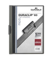 Zakládací desky s klipem Durable Duraclip - A4, kapacita 60 listů, antracitové