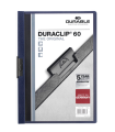 Zakládací desky s klipem Durable Duraclip - A4, kapacita 60 listů, modré