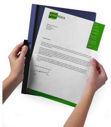 Zakládací desky s klipem Durable Duraclip - A4, kapacita 60 listů, červené