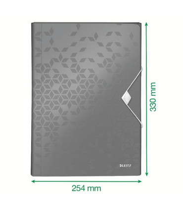 Aktovka s přihrádkami Leitz WOW - A4, červená, 6 přihrádek