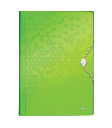 Aktovka s přihrádkami Leitz WOW - A4, zelená, 6 přihrádek