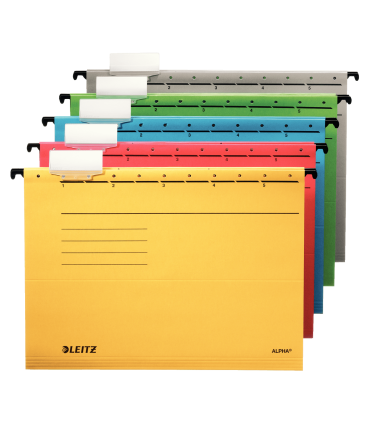 Závěsné desky Leitz Alpha bez bočnic - zelené, 25 ks