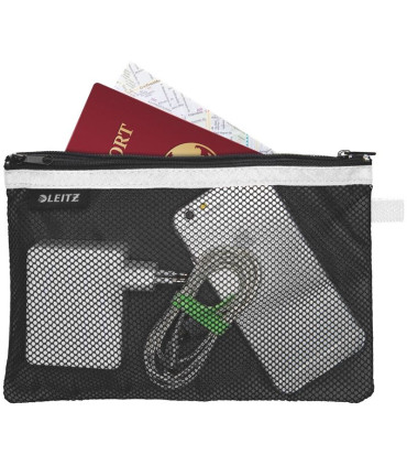 Dvojitá textilní kapsa, Leitz WOW - velká, černá