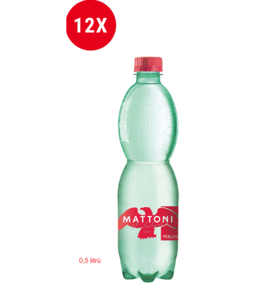 Minerální voda Mattoni - perlivá, 12x 0,5 l