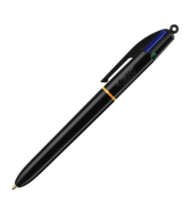 Kuličkové pero Bic PRO - čtyřbarevné, s očkem pro zavěšení, černé