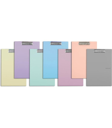 Psací podložka s klipem Pastelini - A4 , šedá