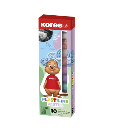 Modelovací hmota Kores - 10 pastelových barev, 200 g