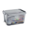 Plastová krabice Shadow - recyklovaný materiál, šedá, 13 l
