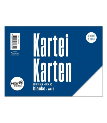 Listy do kartotéky A5 - čisté, 100 ks