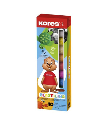 Modelovací hmota Kores - 10 barev, 200 g
