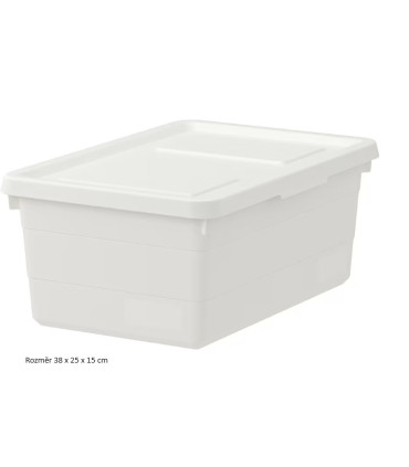 Plastová krabice s víkem 38 x 25 x 15 cm