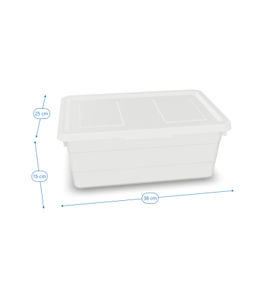 Plastová krabice s víkem 38 x 25 x 15 cm
