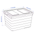 Plastová krabice s víkem 38 x 51 x 30 cm