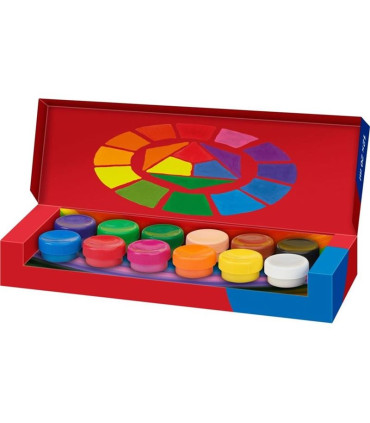 Temperové barvy v kalíšku Faber-Castell - 12 barev