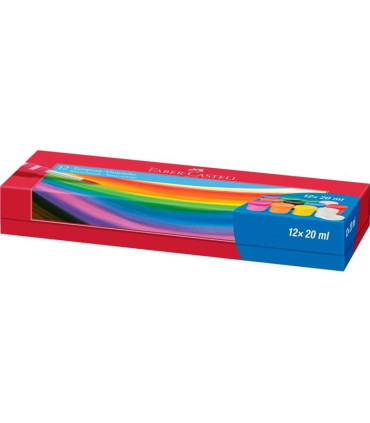 Temperové barvy v kalíšku Faber-Castell - 12 barev