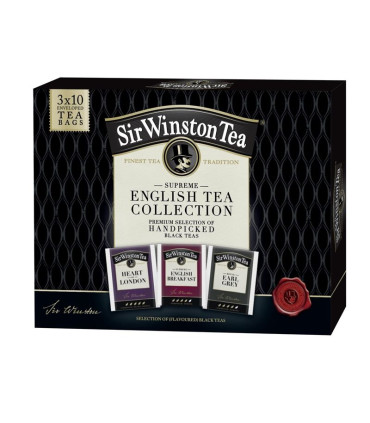 Kolekce černých čajů Sir Winston - 3x 10, 55,5 g