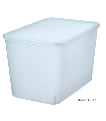 Plastový box s víkem, transparentní, 14,5 litrů
