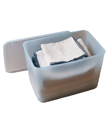 Plastový box s víkem, transparentní, 14,5 litrů