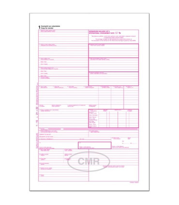 Mezinárodní nákladní list CMR - česko-anglická verze, propisovací, 100 ks
