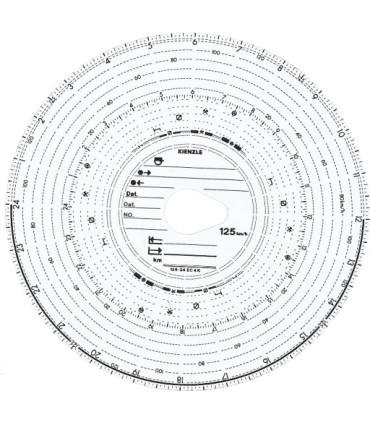 Kotoučky do tachografu KIENZLE do 125 km/h, 100 ks