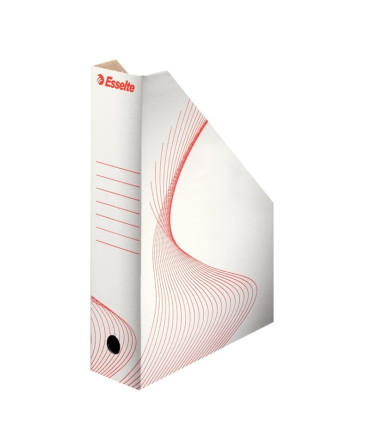 Stojan na časopisy Esselte - A4, 8 cm, bílý