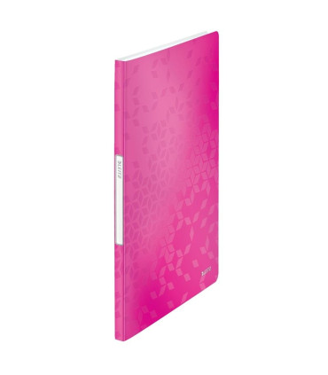 Katalogová kniha Leitz WOW - A4, 20 kapes, růžová