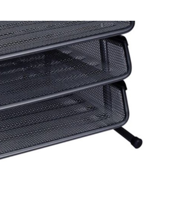 Drátěné zásuvky Q-Connect - A4, černé, 3 ks