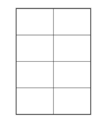 Lesklé etikety S&K Label - bílé, 105 x 74 mm, 800 ks