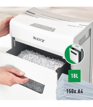 Skartovačka Leitz IQ Protect 10X EU - P4, řez na mikročástice 4 x 40 mm