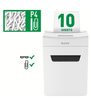 Skartovačka Leitz IQ Protect 10X EU - P4, řez na mikročástice 4 x 40 mm