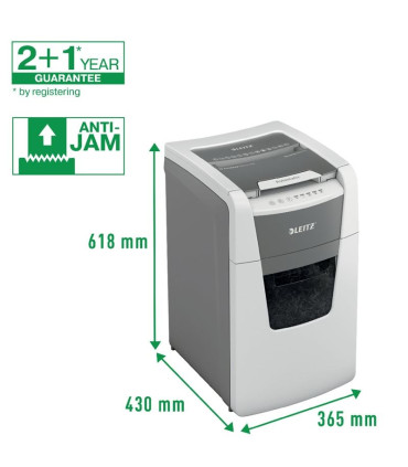 Automatická skartovačka Leitz IQ AutoFeed 150 - P5, řez na mikročástice 2 x 15 mm