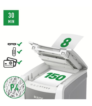 Automatická skartovačka Leitz IQ AutoFeed 150 - P4, řez na částice 4 x 30 mm