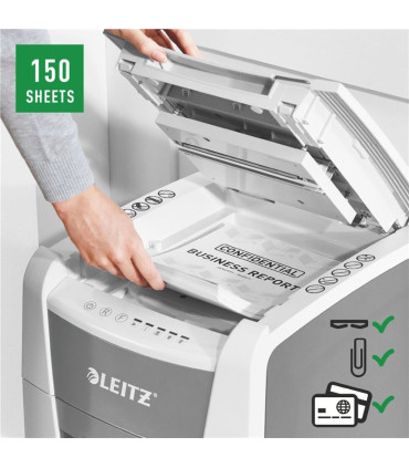 Automatická skartovačka Leitz IQ AutoFeed 150 - P4, řez na částice 4 x 30 mm