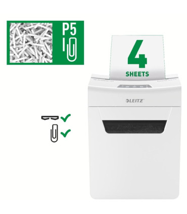 Skartovačka Leitz IQ Protect 4M - P5, řez na mikročástice 2 x 15 mm