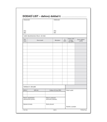 Dodací list A5, 50 listů