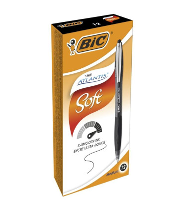 Kuličkové pero BIC Atlantis Soft - černé