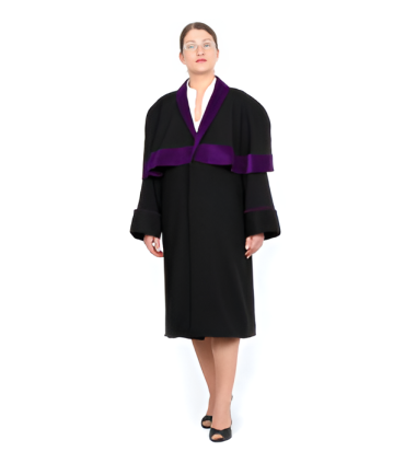 Talár pro soudkyni černé - fialové, žena