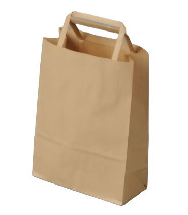 Papírová taška hnědá - 45 x 48 x 17 cm, ploché ucho, 1 ks