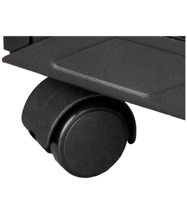 Pojízdný vozík na PC, 25 x 34 cm, tmavě šedá