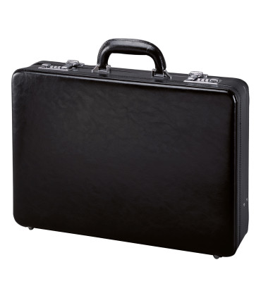 Kufr Alassio TAORMINA, kůže, černá, číselné známky (41033)