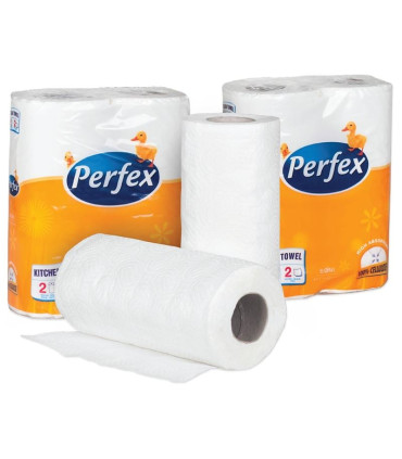 Kuchyňské utěrky Perfex - 2vrstvý, bílé, 2 ks