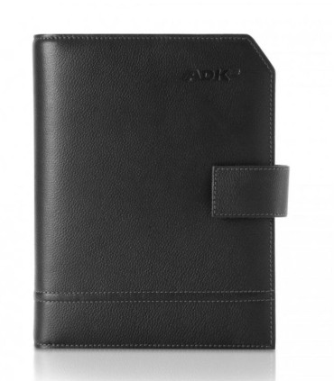 Diář ADK Classic - A5, denní, kožený, černý, rok 2025