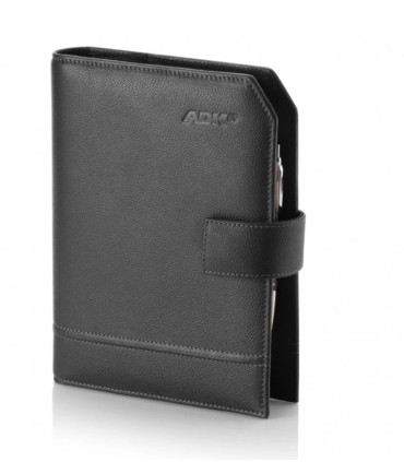 Diář ADK Classic - A5, denní, kožený, černý, rok 2025