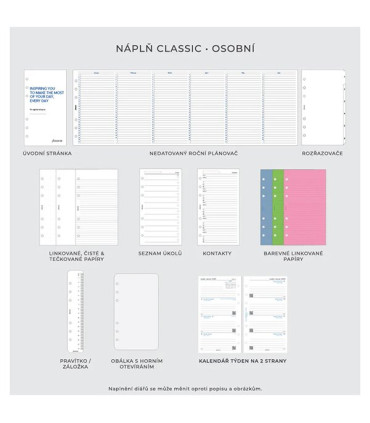 Diář Filofax Metropol - A6, týdenní, černý