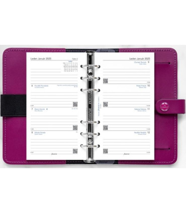 Náhradní náplň diáře Filofax - A6, týden na 2 strany, rok 2025