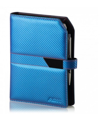 Diář ADK Carbon5 Slim - A5, týdenní, modrý, rok 2025