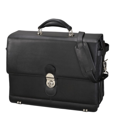 Alassio aktovka MONZA, kůže, uzamykatelná, černá