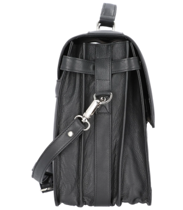 Alassio aktovka MONZA, kůže, uzamykatelná, černá