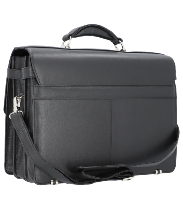 Alassio aktovka MONZA, kůže, uzamykatelná, černá